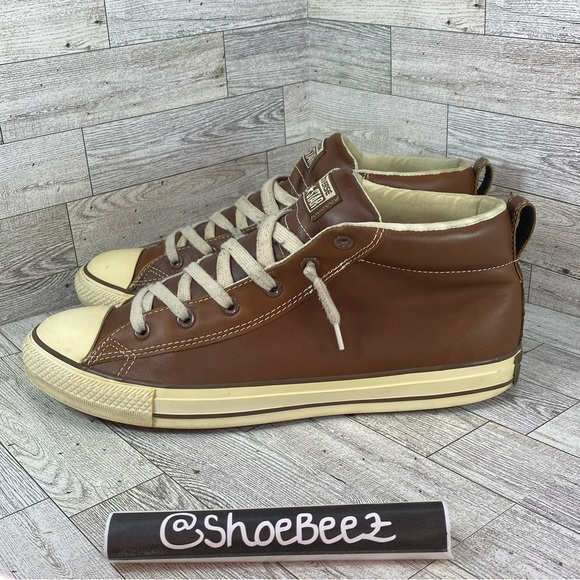 Converse All Star Chuck Taylor Classic, Brown Leather, Men's US 11 - Picture 5 of 10